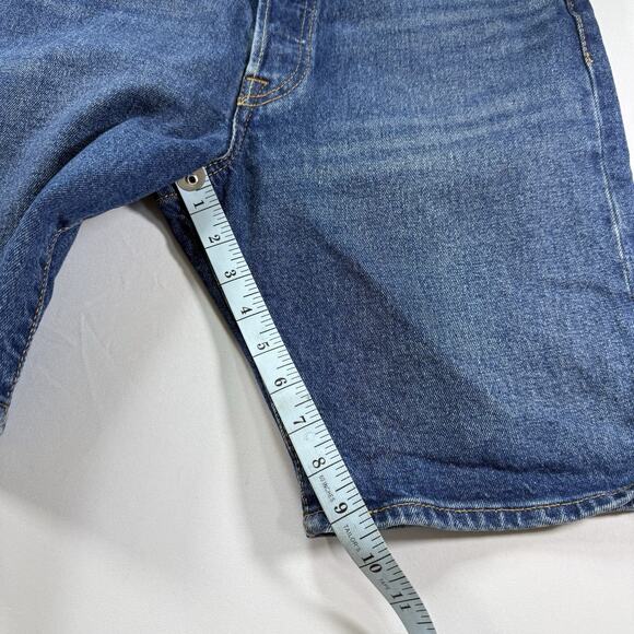 Levis 501 Regular Fit Workwear Classic 9” Inseam Jorts Shorts - Blue Mns 32 - Picture 11 of 12